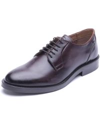 Base London - Luca Leather Washed Derby Shoes - Lyst