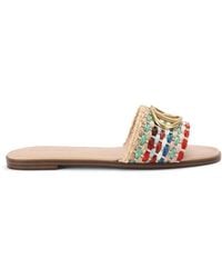 Steve Madden - Kora Multi Raffia Sliders - Lyst
