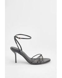 MissPap - Faux Leather Strappy High Stiletto Heel Sandals - Lyst