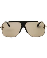 Victoria Beckham - Mocha Lensed Sunglasses Metal - Lyst