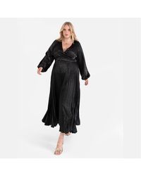 Lovedrobe - V-Neck Long Sleeve Midi Wrap Dress - Lyst