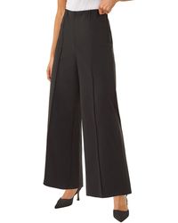 Roman - Petite Pintuck Wide Leg Stretch Trouser - Lyst