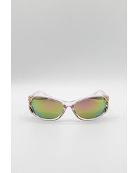 SVNX - Vintage Wrap Around With Butterfly Detail Sunglasses - Lyst