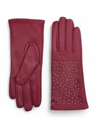 Infinity Leather - Italian Soft Wool Lining Winter Studded Design Driving Gloves - Lyst