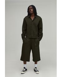 BoohooMAN - Tall Oversized Boxy Shirt & Longline Jort Set - Lyst