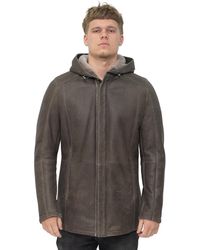 Infinity Leather - Sheepskin Hooded Parka Coat-Alafaya - Lyst