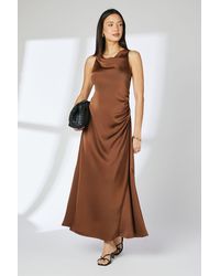 PRINCIPLES - Occasion Satin Cowl Neck Midi Dress - Lyst
