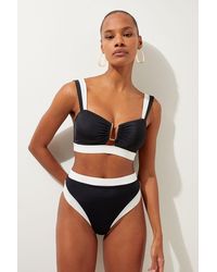 Karen Millen - Trim Detail Detachable Strap Bikini Top - Lyst