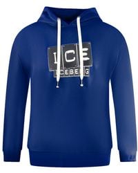 Ice Iceberg - Bold Blocked Logo Hoodie Cotton - Lyst