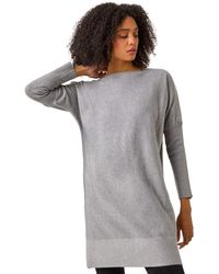 Roman - Spot Print Border Knitted Jumper Dress - Lyst