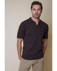 Threadbare - 'Desford' Cotton Mix Trophy Neck Short Sleeve Knitted Polo - Lyst