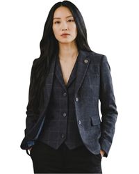 TruClothing - 2 Piece Check Formal Tweed Blazer & Waistcoat Set - Lyst