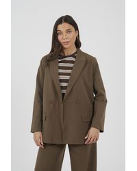 Brave Soul - Structured Blazer Cotton - Lyst