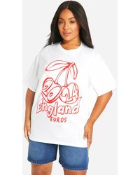 Boohoo - Plus Euro Cherry Oversized T-Shirt - Lyst