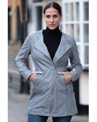 Monom - 'Aroma' Real Leather Three Quarter Side Zip Jacket - Lyst