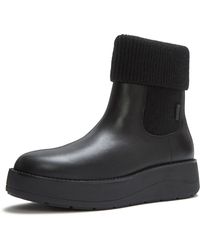 Fitflop - Gen-Ff Roam Knit Leather Boots - Lyst