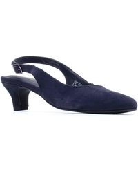 Hush Puppies - Nahla Buckle Kitten Heel Leather Round Slingback Shoes - Lyst