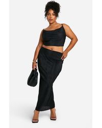 Boohoo - Plus Plisse Cami Top & Midaxi Skirt Co Ord - Lyst