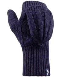 Heat Holders - Ladies Cable Knit 2.3 Tog Thermal Winter Fingerless Converter Gloves - Lyst