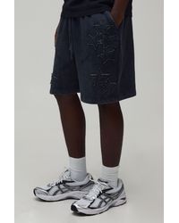 BoohooMAN - Baggy Fit Star Applique Washed Jersey Short - Lyst