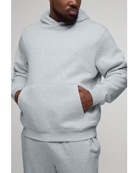 BoohooMAN - Plus Basic Regular Fit Over The Head Hoodie - Lyst
