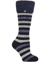 Heat Holders - Ladies Multicoloured Striped Patterned Long Wellington Boot Thermal Socks - Lyst