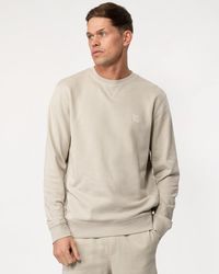 BOSS - Boss Westart Crew Neck Sweatshirt With Logo Patch Colour: Light 271, Size: L - Lyst