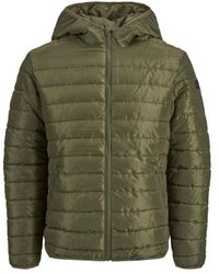 Jack & Jones - Quilted Puffer Jacket, Hooded, Padded, Full Zip - Lyst