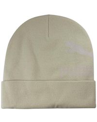 PUMA - Archive Logo Knit Beige White Beanie Hat Winter 021794 04 Nylon - Lyst