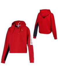 PUMA - Modern Sports Hoodie Cropped Sweatshirt 852021 12 Textile - Lyst