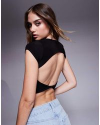 Missy Empire - Double Layered Slinky Open Back Twist Detail Top - Lyst