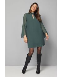 Wallis - Embellished Neck Shift Dress - Lyst