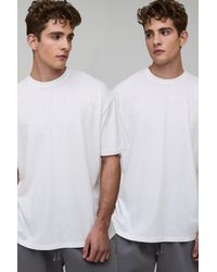 BoohooMAN - 2 Pack Basic Oversized Crew Neck T-Shirt - Lyst