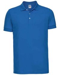 Russell - Pique Stretch Polo Shirt (Azure) - Lyst