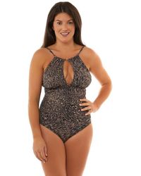 Seaspray - Ava High Neck Swimsuit - Lyst