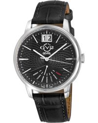 Gv2 - Rovescio Ss Case, Dial With Embossed Texture, Genuine Italian Handmade Leather Strap - Lyst