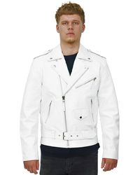 Infinity Leather - Fringe Hide Biker Jacket- Tokyo - Lyst