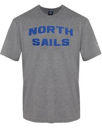 North Sails - Block Brand Logo T-Shirt Cotton - Lyst
