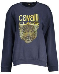 Roberto Cavalli - Elegant Fleece Crew Neck Sweatshirt - Lyst
