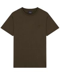 Lyle & Scott - Olivgrünes T-Shirt Mit -Markenlogo Auf Der Brust - Lyst
