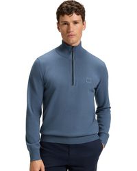 BOSS - Boss Trui Half-Zip Regular Fit Katoen - Lyst