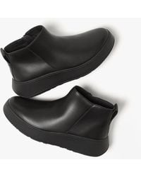 Fitflop - F-Mode Flatform Zip Ankle Boots All - Lyst