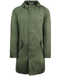 Lacoste - Waterafstotende Groene Parka Jas - Lyst