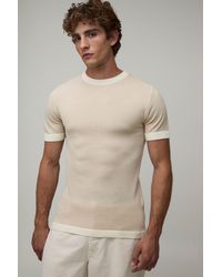 BoohooMAN - Muscle Fit Ringer Knitted T-Shirt - Lyst