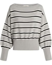 MixRay - Ribbed Boat Neck Sweater - Lyst