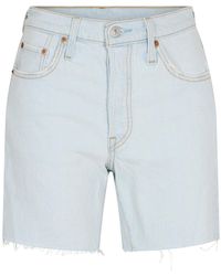 Levi's - Levi's Mid Thigh Short Lunar Blac - Lyst