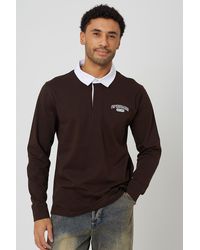 Brave Soul - Solid Colour Rugby Shirt - Lyst