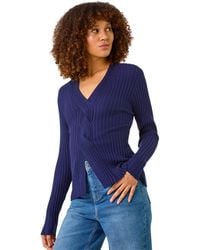 Roman - Cable Split Detail Rib Jumper - Lyst