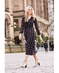 Sosandar - Butterfly Print Fit & Flare Dress - Lyst
