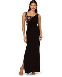 Adrianna Papell - Bead Jersey Long Dress - Lyst